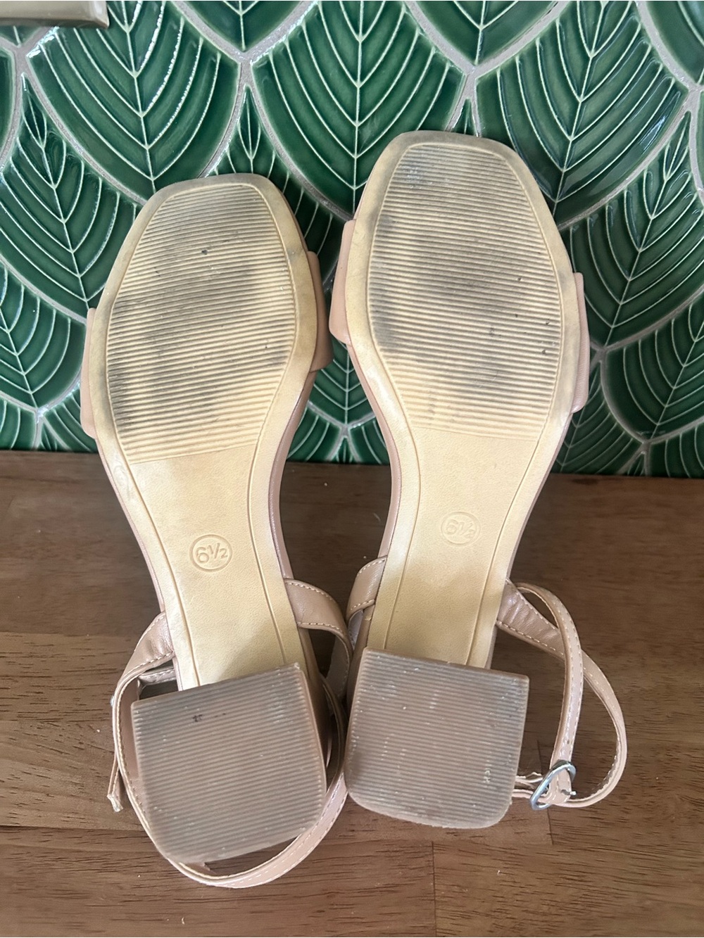 a new day Nude Block Heel Sandals with Ankle Strap - Picture 4 of 4